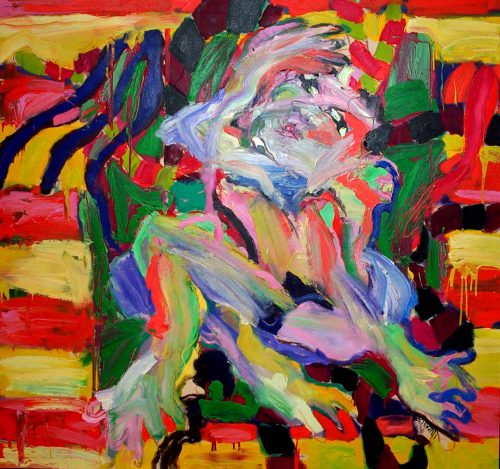 "I Love M. Matisse" 1987. Oil on Canvas. 68"X 66"