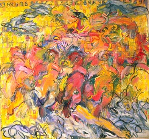 "Angel Dance" 1987. Oil on Canvas. 78"X78"