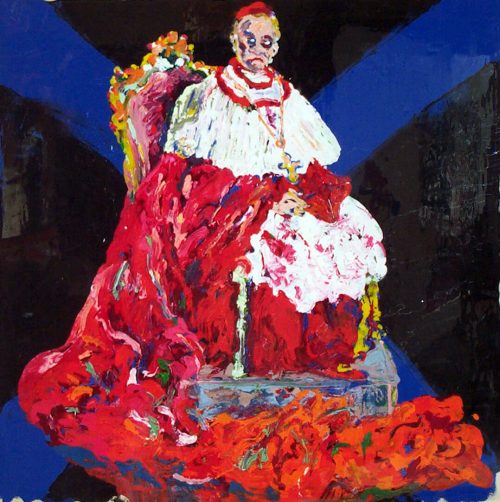 "Vatican 1, (Humility)" 2006, Oil on Duralar/Canvas. 60"X 60"